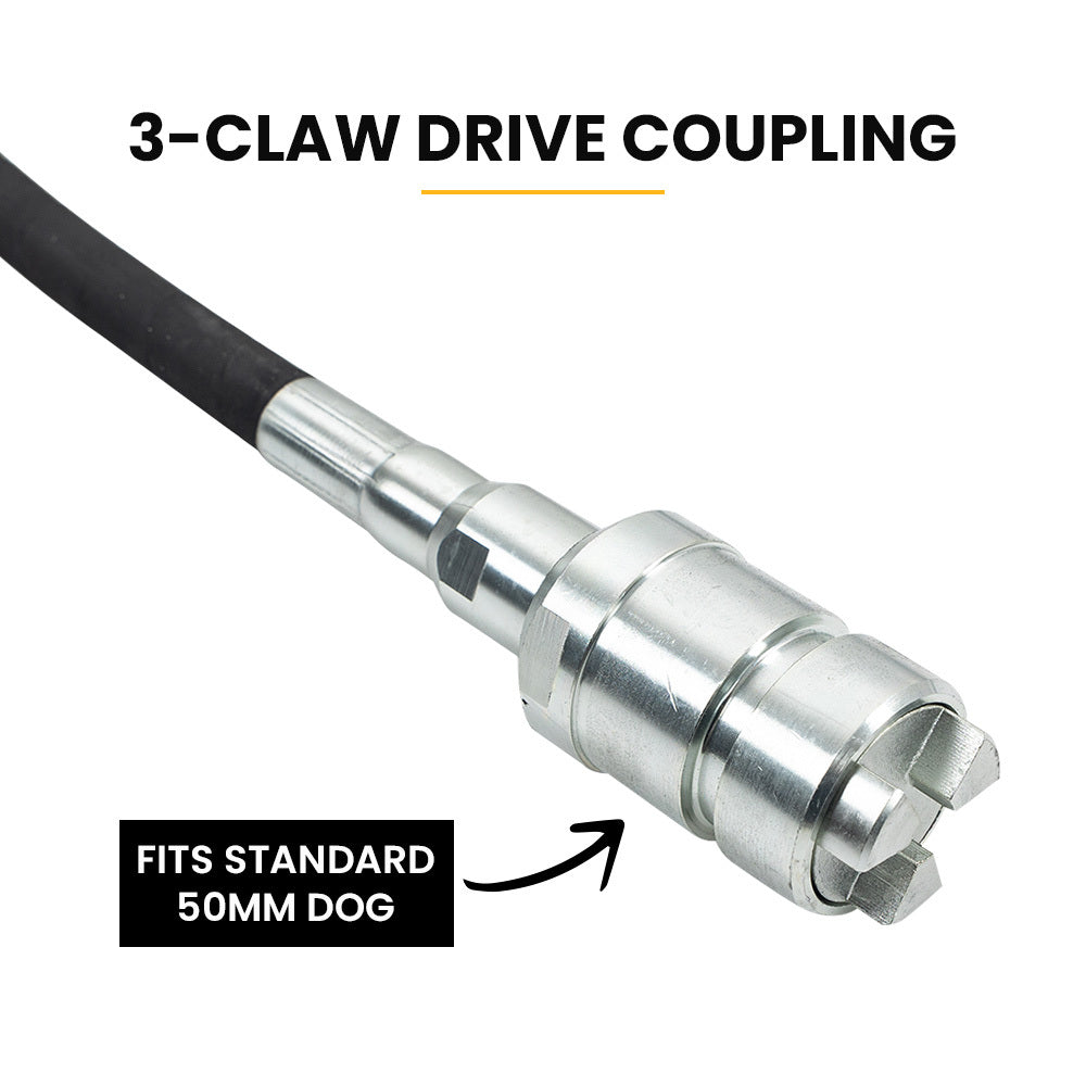 CVS286 6m Concrete Vibrating Shaft 28mm 3-Claw Coupler