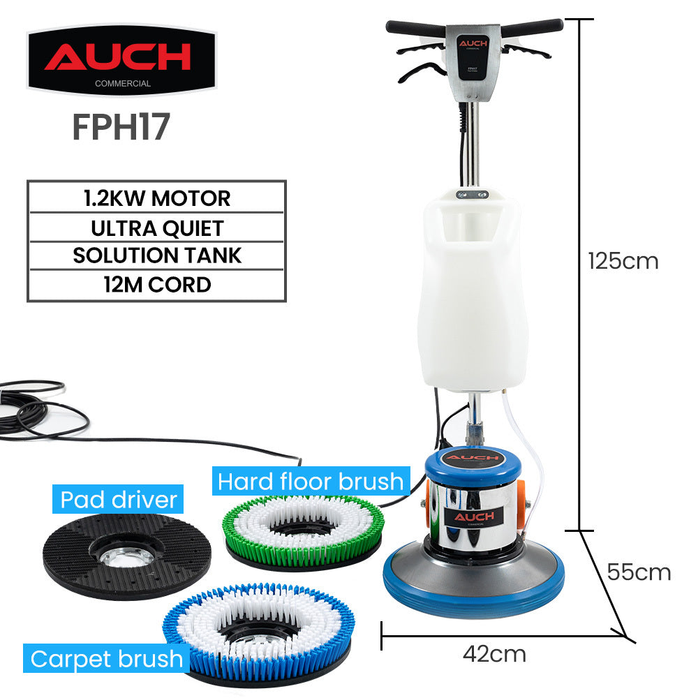 Auch FPH17 17" Commercial Floor Scrubber Polisher Carpet Cleaner 12L Tank