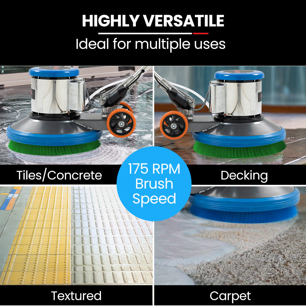 Auch FPH17 17" Commercial Floor Scrubber Polisher Carpet Cleaner 12L Tank