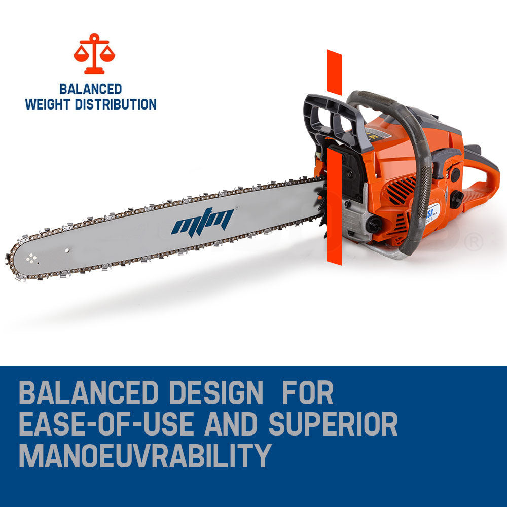 Ergonomic 20" Petrol Chainsaw 4.1HP E-Start Commercial MTM