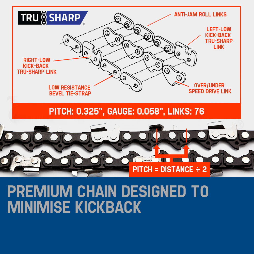 Ergonomic 20" Petrol Chainsaw 4.1HP E-Start Commercial MTM