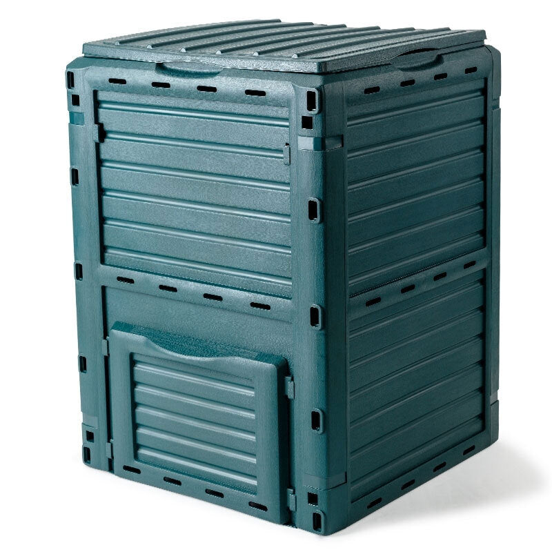 290L Aerated Recycled Plastic Compost Bin - Green, PlantCraft