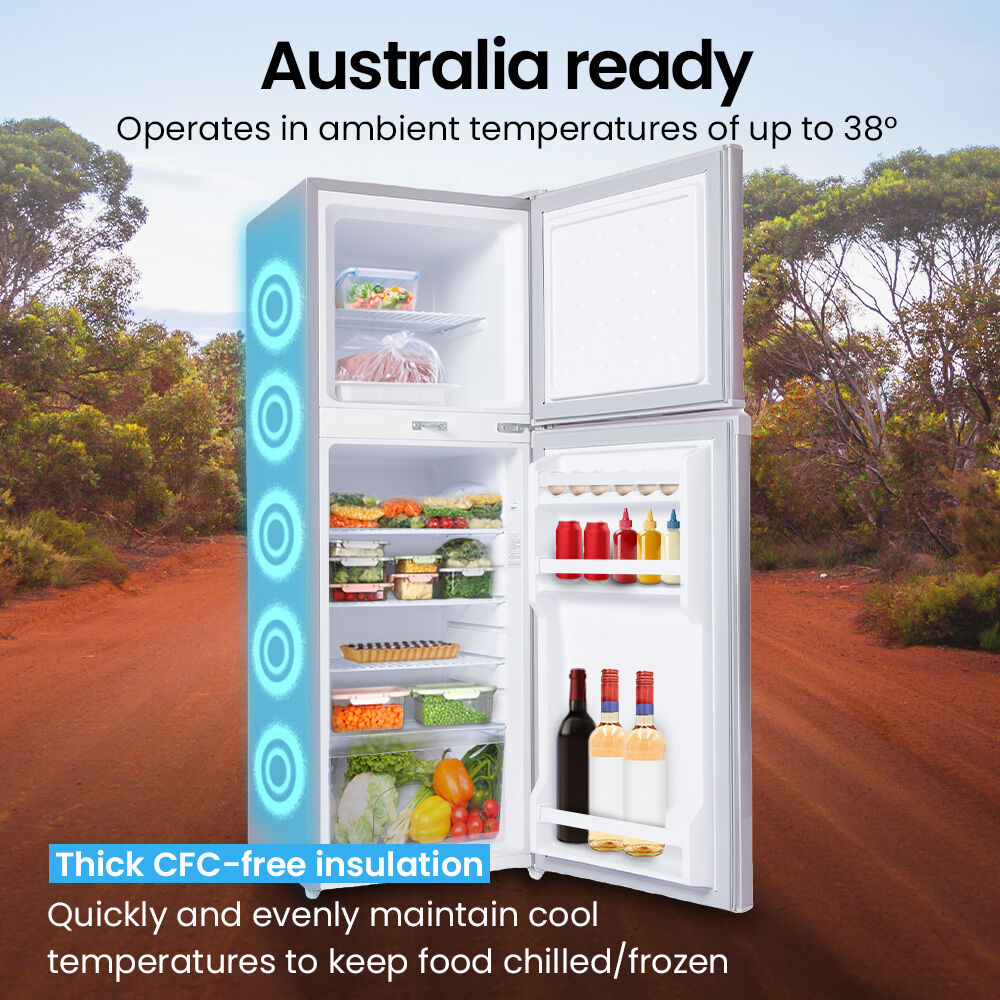 Gecko 142L Upright Portable Fridge Freezer 12V/24V Silver