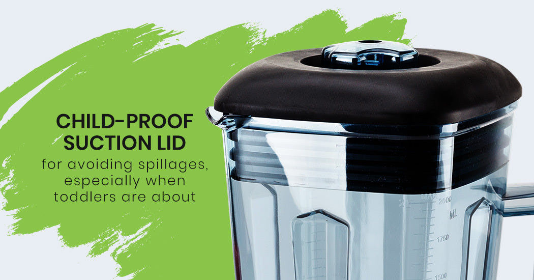 POLYCOOL 2L 2200W Commercial-Grade Blender with BPA-Free Jug for Drink