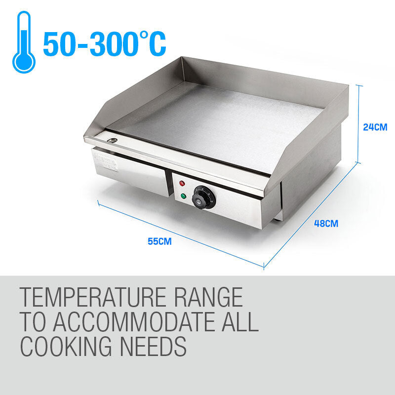 2200W Electric Griddle Grill w/ Thermostat Control, Thermomate