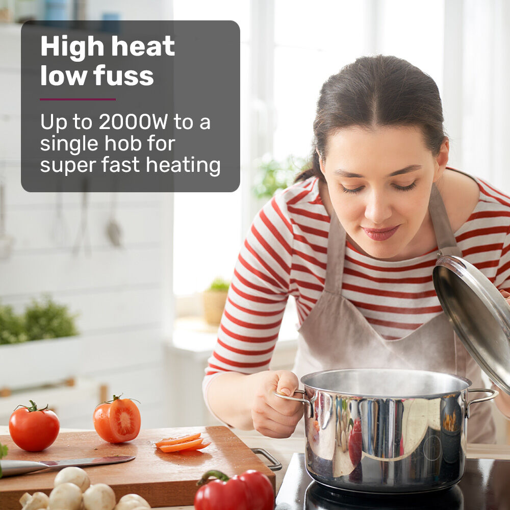 EuroChef Double Induction Cooktop 9 Heat Levels Portable Electric Touch Controls