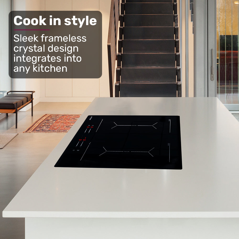 EuroChef 60cm 4 Zone Induction Cooktop 7200W Electric Touch Controls