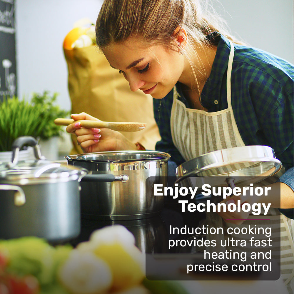 EuroChef 60cm 4 Zone Induction Cooktop 7200W Electric Touch Controls