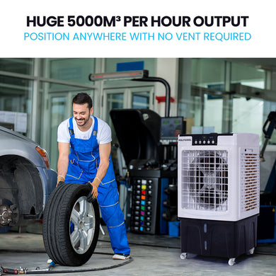 POLYCOOL 45L 125W Evaporative Air Cooler Portable Industrial Fan, Puri
