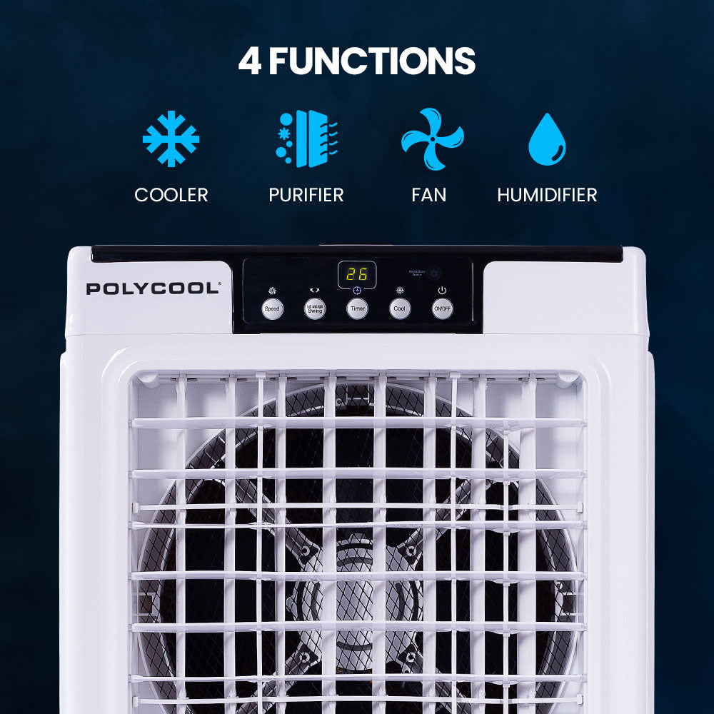 POLYCOOL 45L 125W Evaporative Air Cooler Portable Industrial Fan, Puri