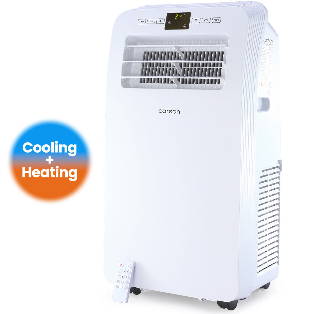 CARSON 2.9kW Reverse Cycle Portable Air Conditioner and Heater, with Dehumidifier, Cooling and Heating AC
