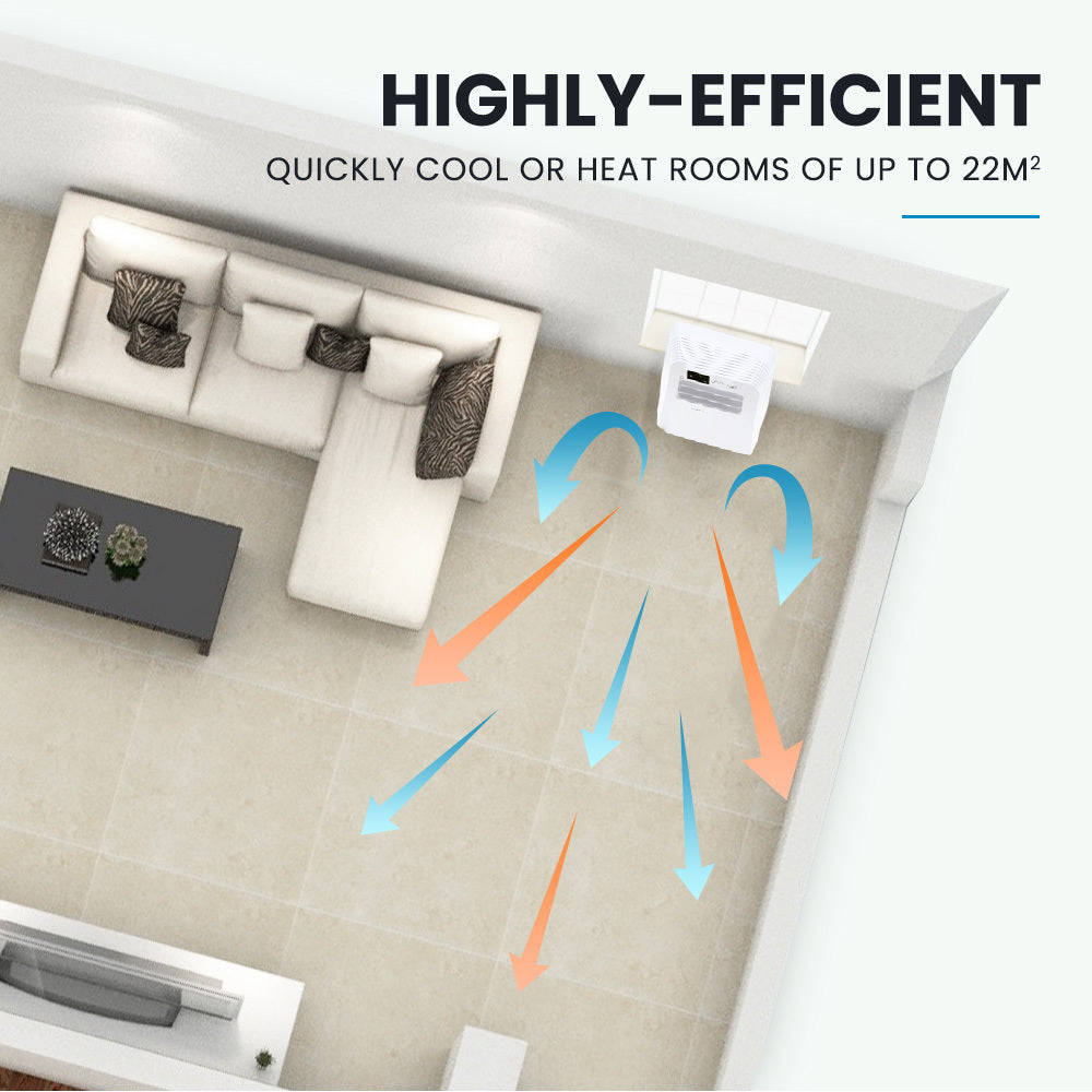 CARSON 2.9kW Reverse Cycle Portable Air Conditioner and Heater, with Dehumidifier, Cooling and Heating AC