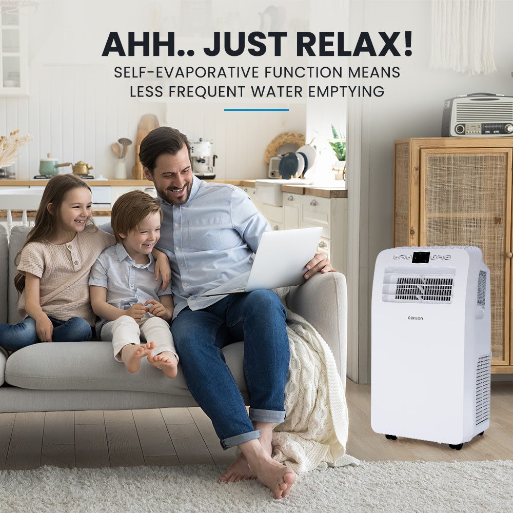 CARSON 2.9kW Reverse Cycle Portable Air Conditioner and Heater, with Dehumidifier, Cooling and Heating AC