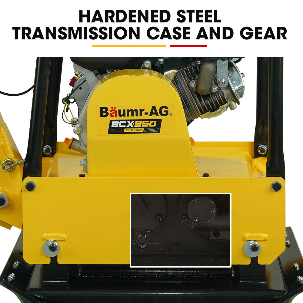BCX-950 185kg Reversible Vibratory Plate Compactor 9HP Petrol Wheel Kit