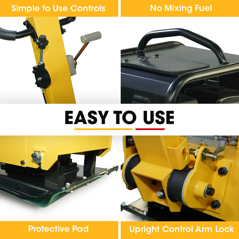 BCX-950 185kg Reversible Vibratory Plate Compactor 9HP Petrol Wheel Kit