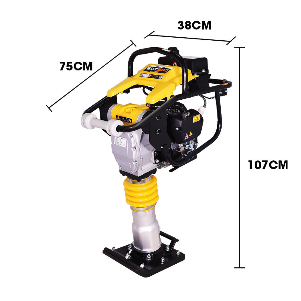 BRM-500 64KG Petrol Vibratory Plate Compactor for Soil Sand Gravel Asphalt
