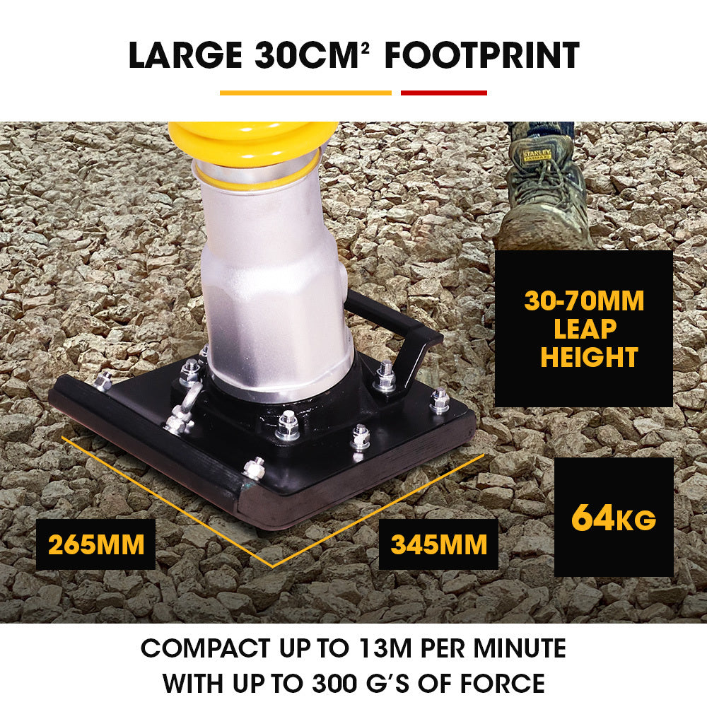 BRM-500 64KG Petrol Vibratory Plate Compactor for Soil Sand Gravel Asphalt