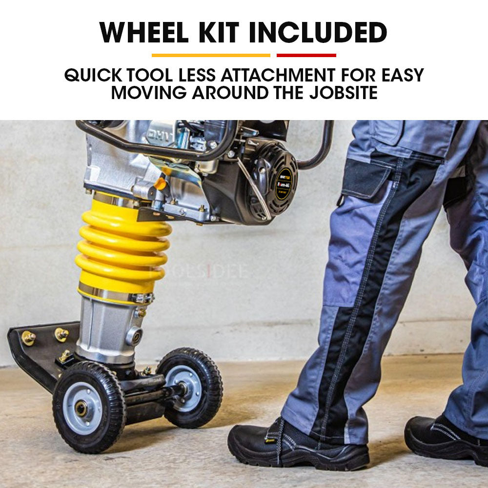 BRM-700 285x345mm Tamping Rammer 10kN 6.5hp with Transport Wheel Kit