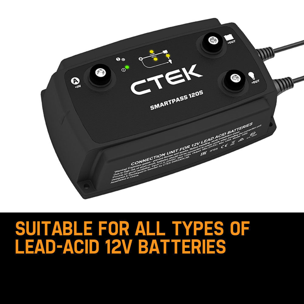 120A Power Management System for 12V Batteries, CTEK Smartpass 120S