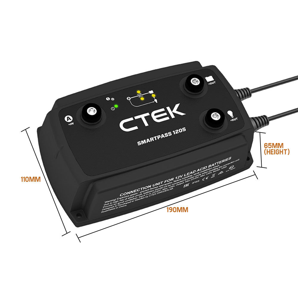 120A Power Management System for 12V Batteries, CTEK Smartpass 120S