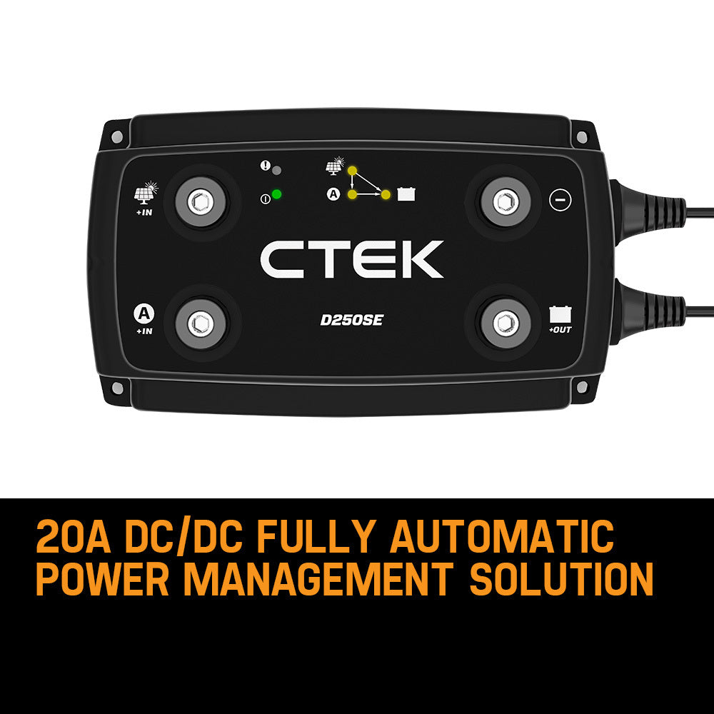 Dual Input DC-DC 20A Smart Battery Charger, 12V, IP65, CTEK