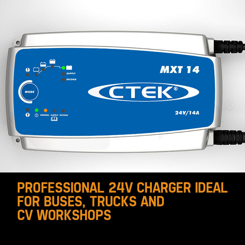 8-Stage 24V 14A Smart Battery Charger for Trucks & Buses - CTEK
