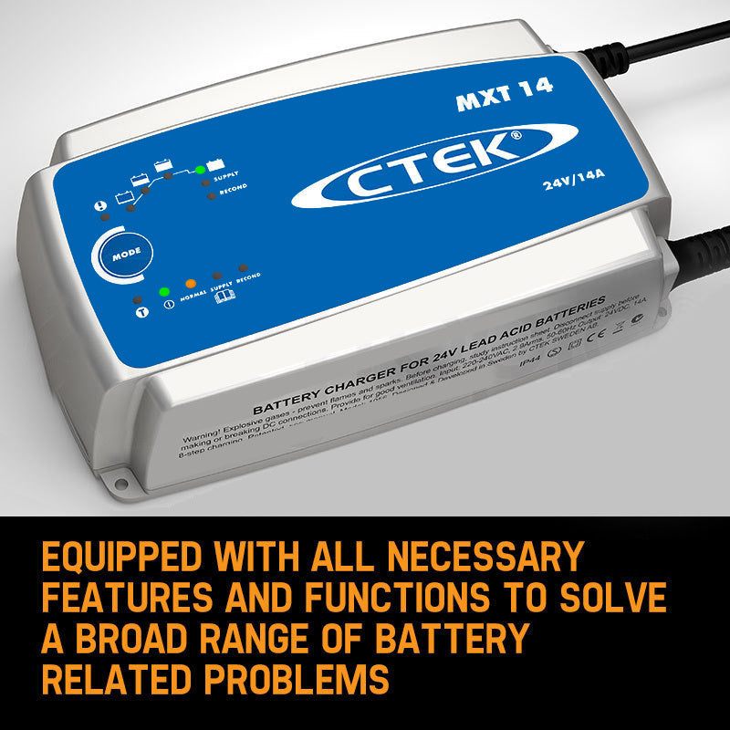 8-Stage 24V 14A Smart Battery Charger for Trucks & Buses - CTEK
