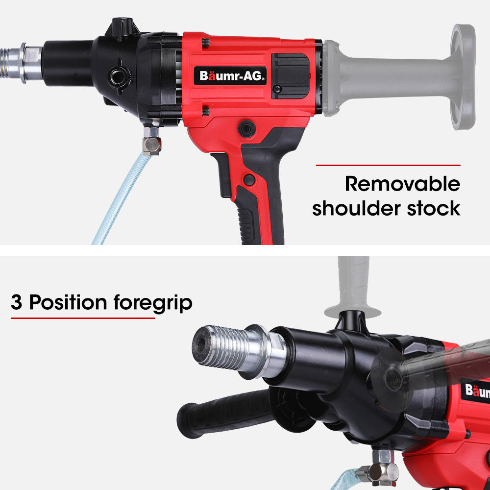 HC-120 120mm Handheld Core Drill 1800W Wet/Dry Combo with 76mm Diamond Bit