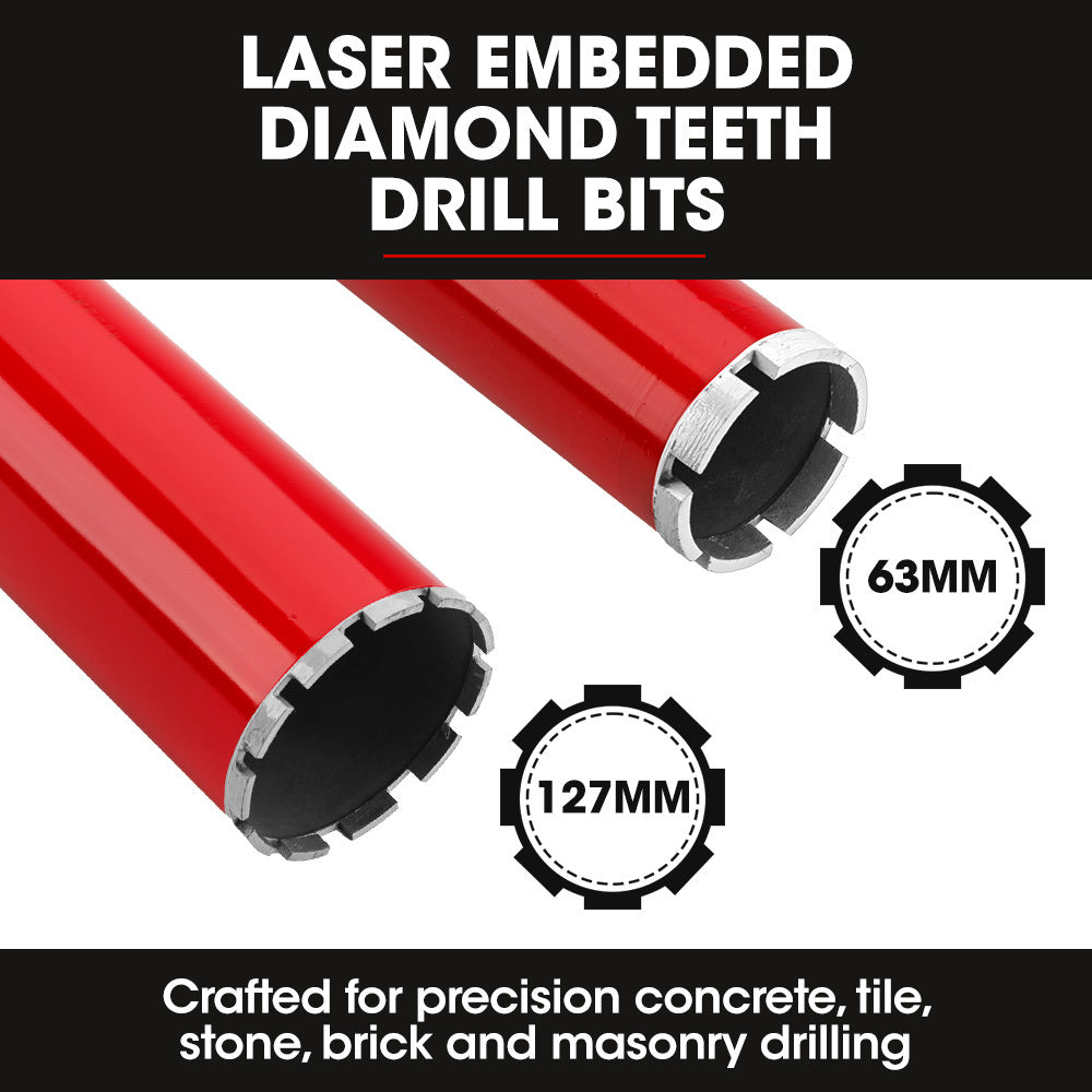 Baumr-AG 160mm Handheld Core Drill 2000W Wet/Dry with Stand and Bit Combo