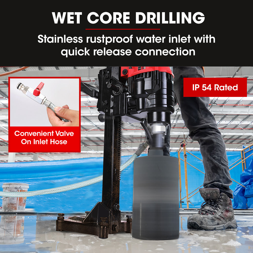 VC-200 200mm Concrete Core Drill 3000W with Stand Rig