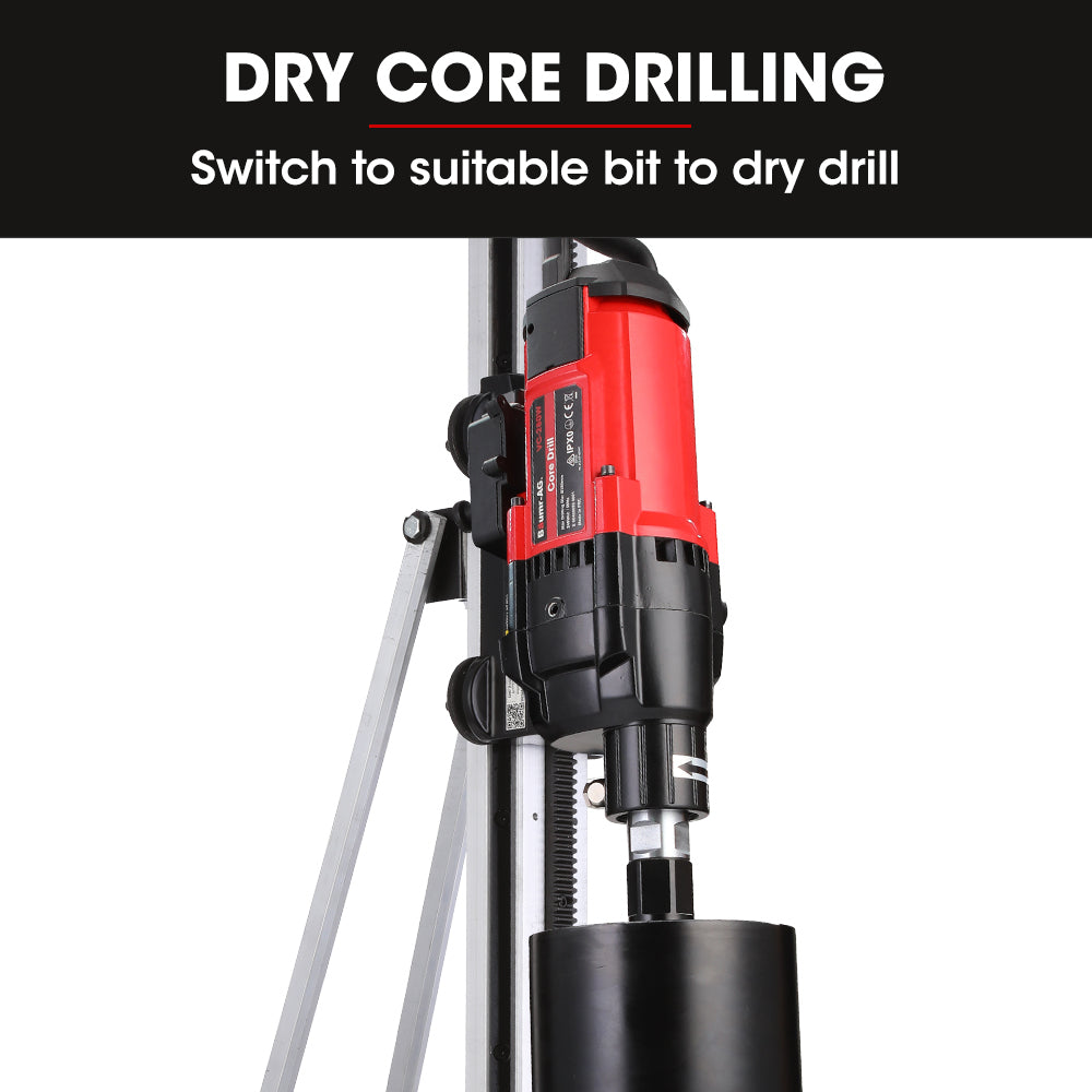 Baumr-AG 3200W 300mm Wet/Dry Core Drill Wheeled Rig Combo