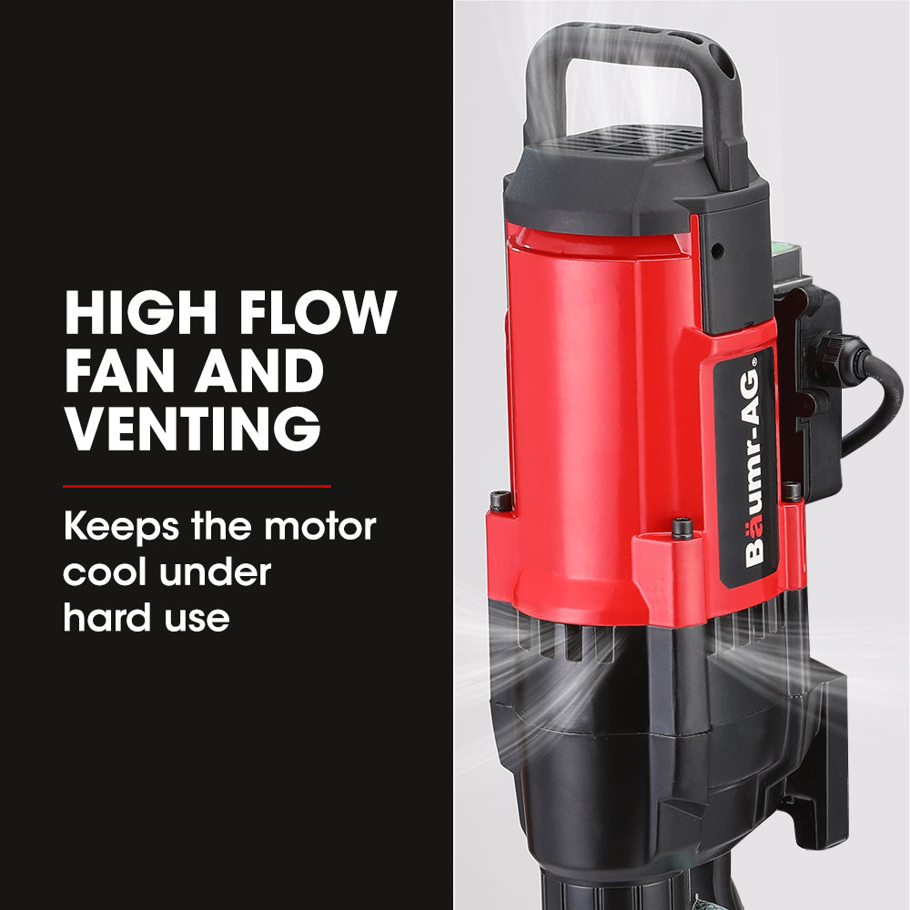 Baumr-AG 3200W 300mm Wet/Dry Core Drill Wheeled Rig Combo