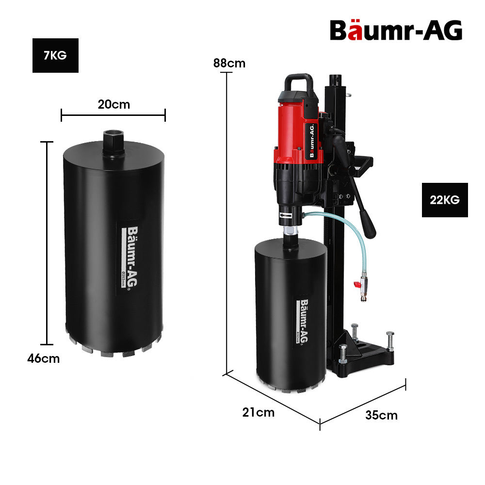 VC-280 280mm Vertical Core Drill 3200W Wet/Dry with 202mm Bit