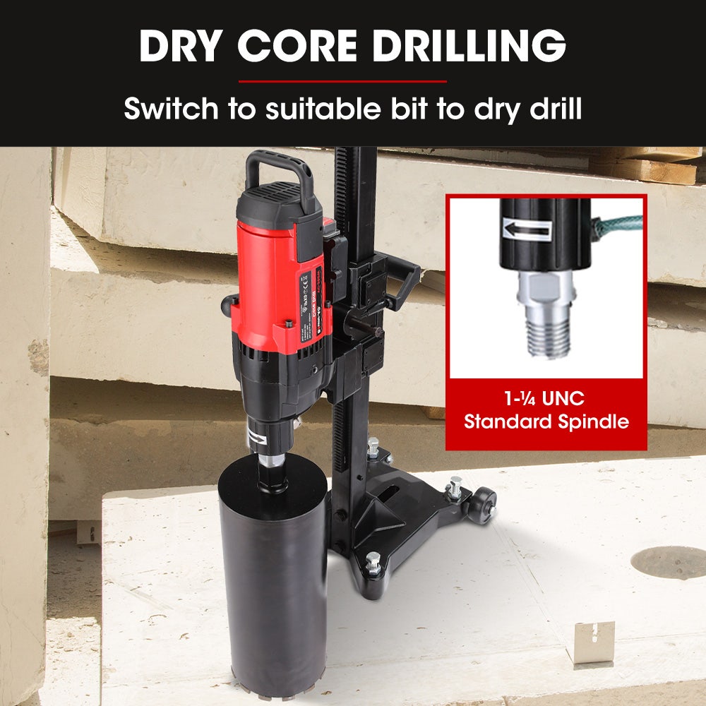Baumr-AG 280mm Wet/Dry Core Drill 3200W Wheeled Stand 102mm Bit