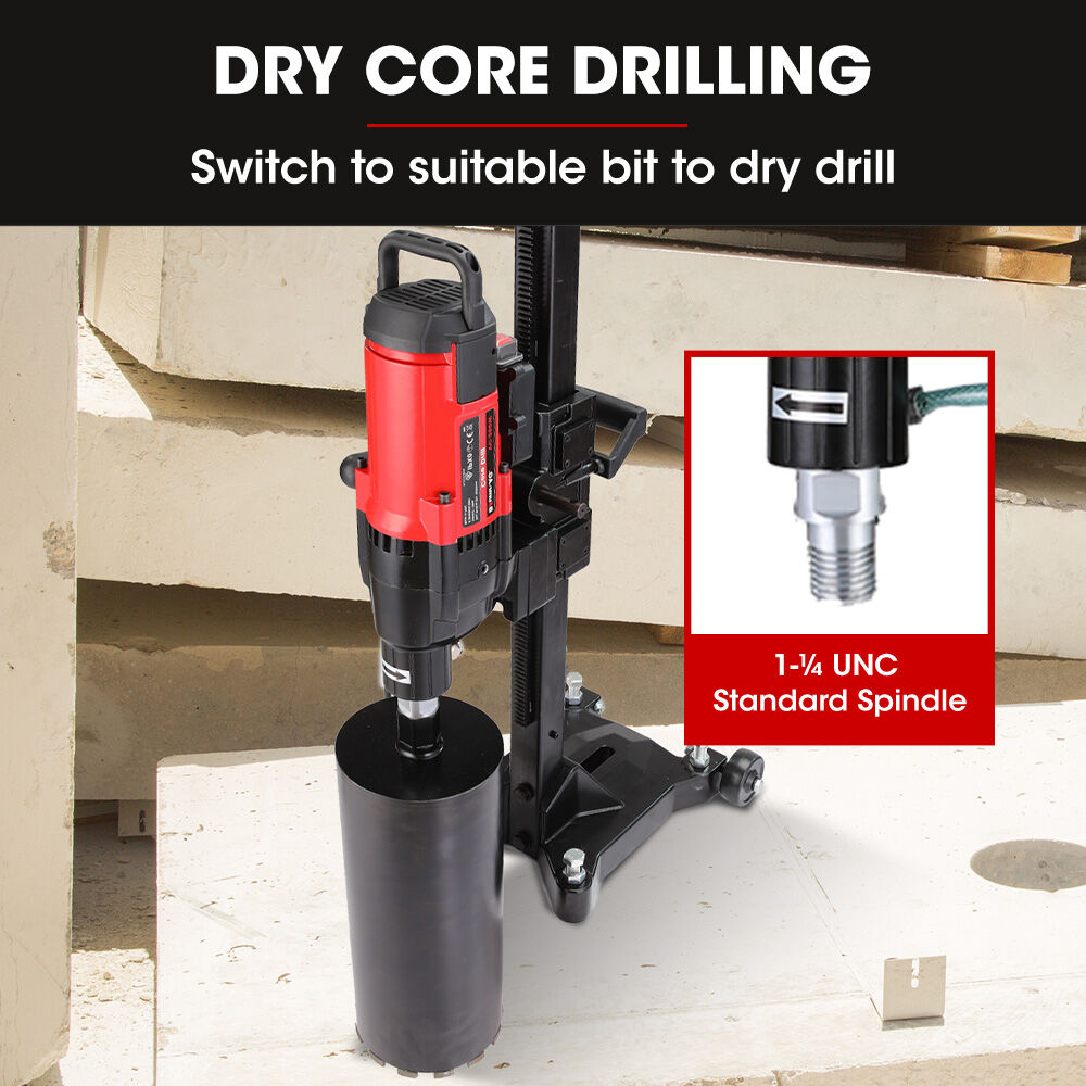 Baumr-AG 280mm Wet/Dry Core Drill 3200W Wheeled Stand 127mm Bit Combo