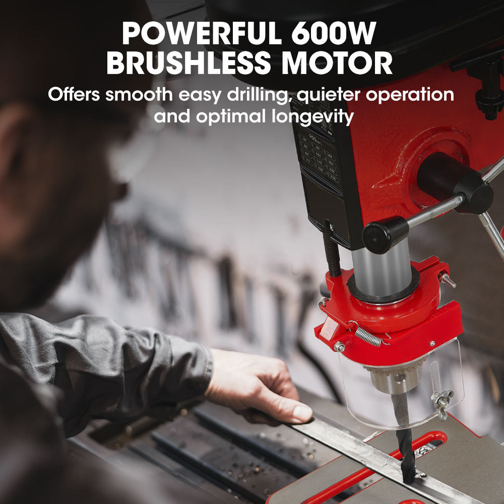 DP15 II 10" Pedestal Bench Drill Press 600W 12 Speeds 16mm Chuck