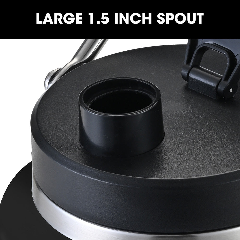 Baumr-AG 3.8L Insulated Stainless Steel Water Jug Black