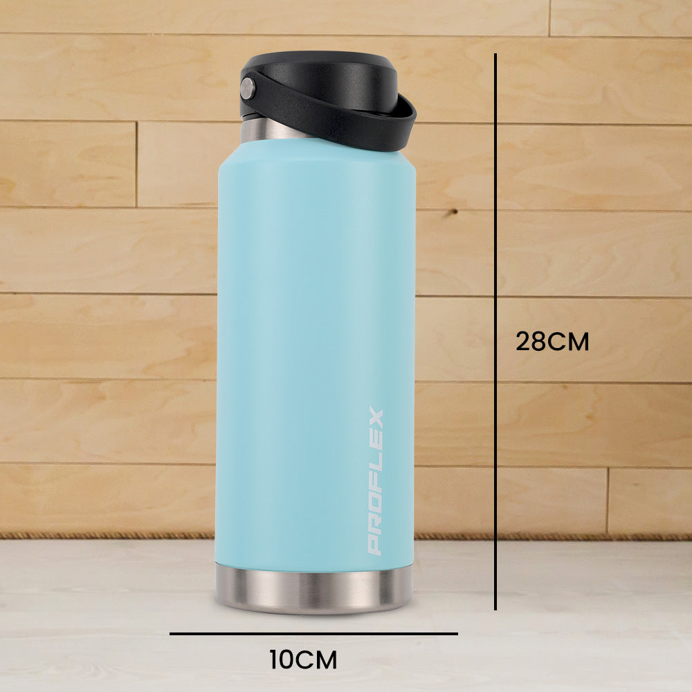 Proflex 1L Insulated Stainless Steel Water Bottle Seafoam Green