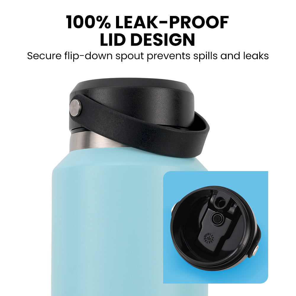 Proflex 1L Insulated Stainless Steel Water Bottle Seafoam Green
