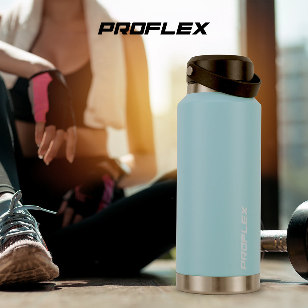 Proflex 1L Insulated Stainless Steel Water Bottle Seafoam Green