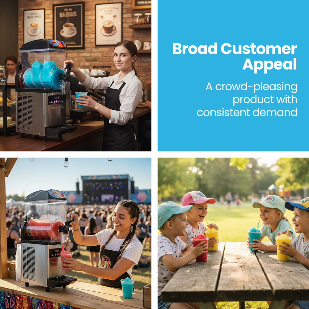 POLYCOOL 12L Single Tank Commercial Slush Machine, Digital Control Panel, SAA Approved, Juice and Frozen Slushy Maker