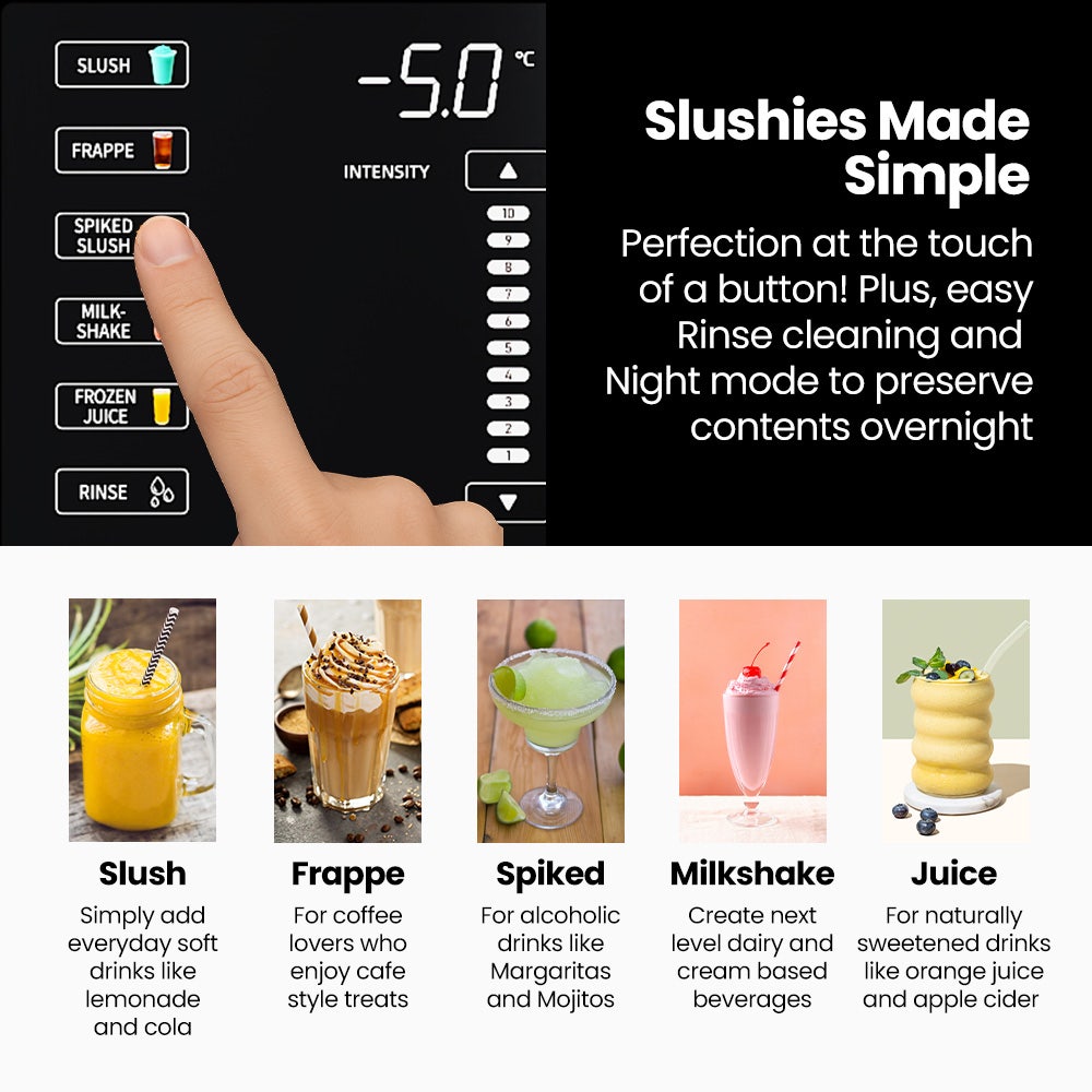 PolyCool 3L Slushie Machine Fast Chilling Digital Controls
