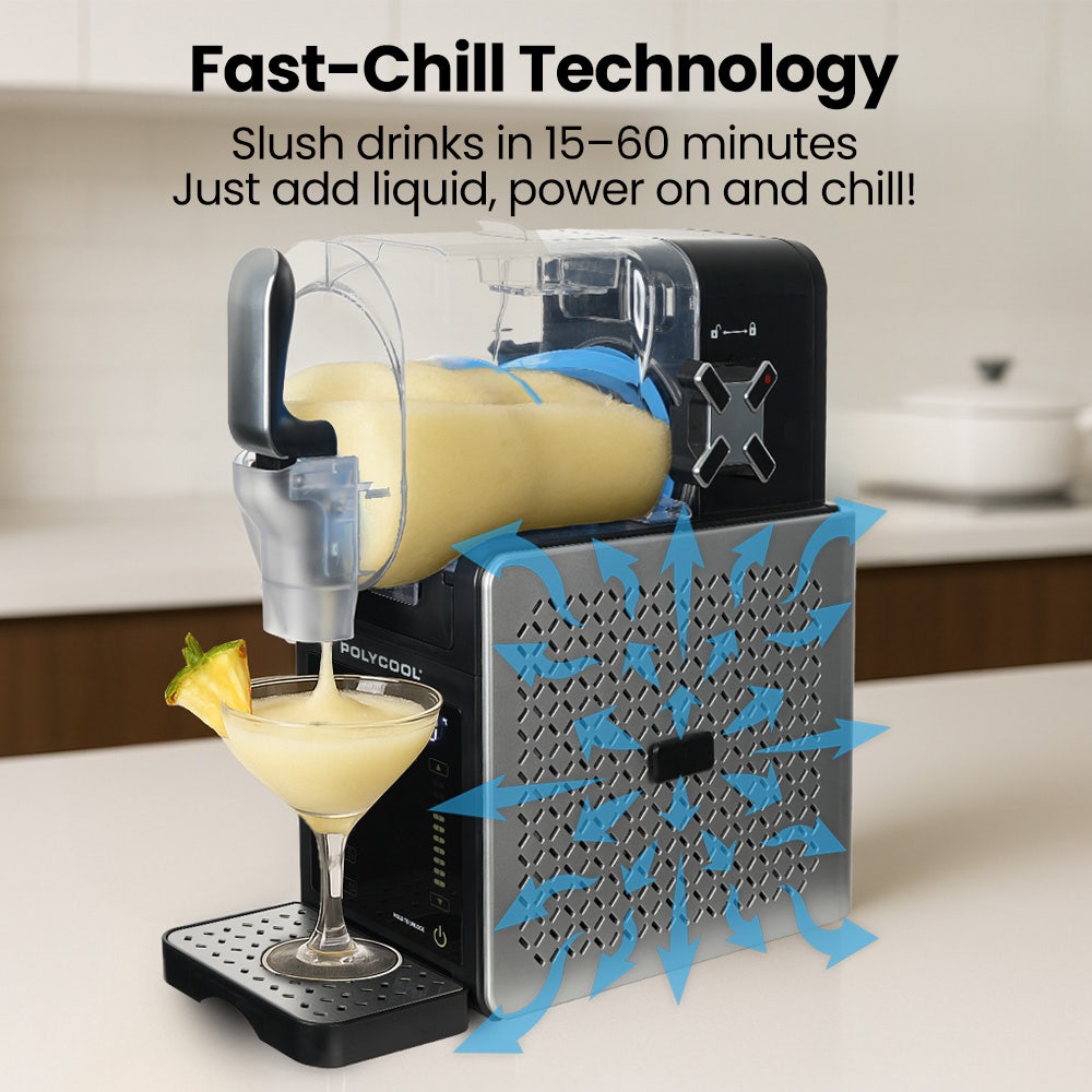 PolyCool 3L Slushie Machine Fast Chilling Digital Controls