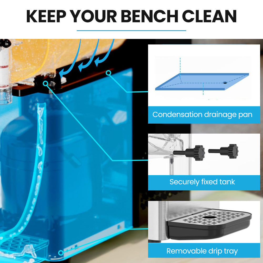 POLYCOOL 3L Single Tank Slushie Machine, Digital Control Slushy Maker