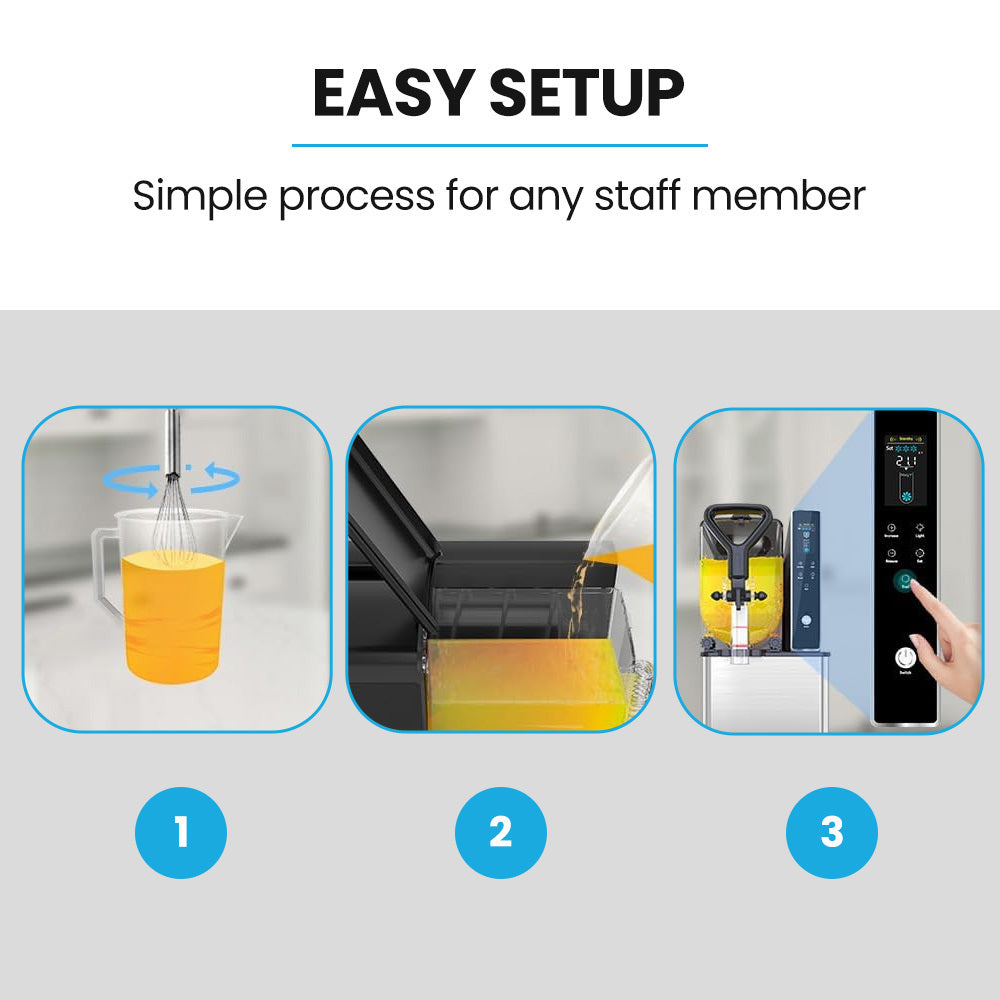 POLYCOOL 3L Single Tank Slushie Machine, Digital Control Slushy Maker