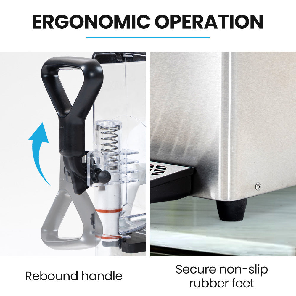 POLYCOOL 9L Triple Tank Slushie Machine, Independent Digital Control Slushy Maker