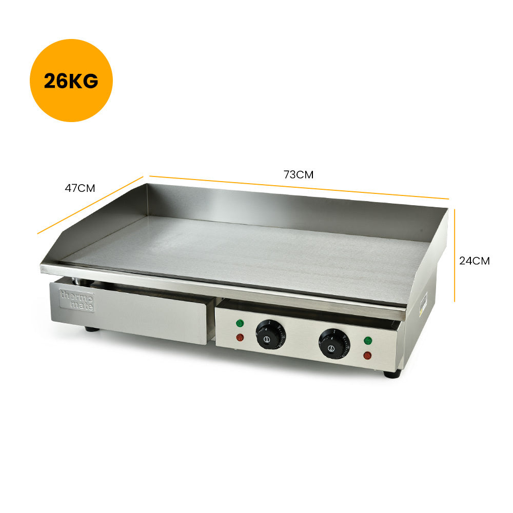 Dual Zone Electric Griddle, 4.4KW, Extra Large - Thermomate