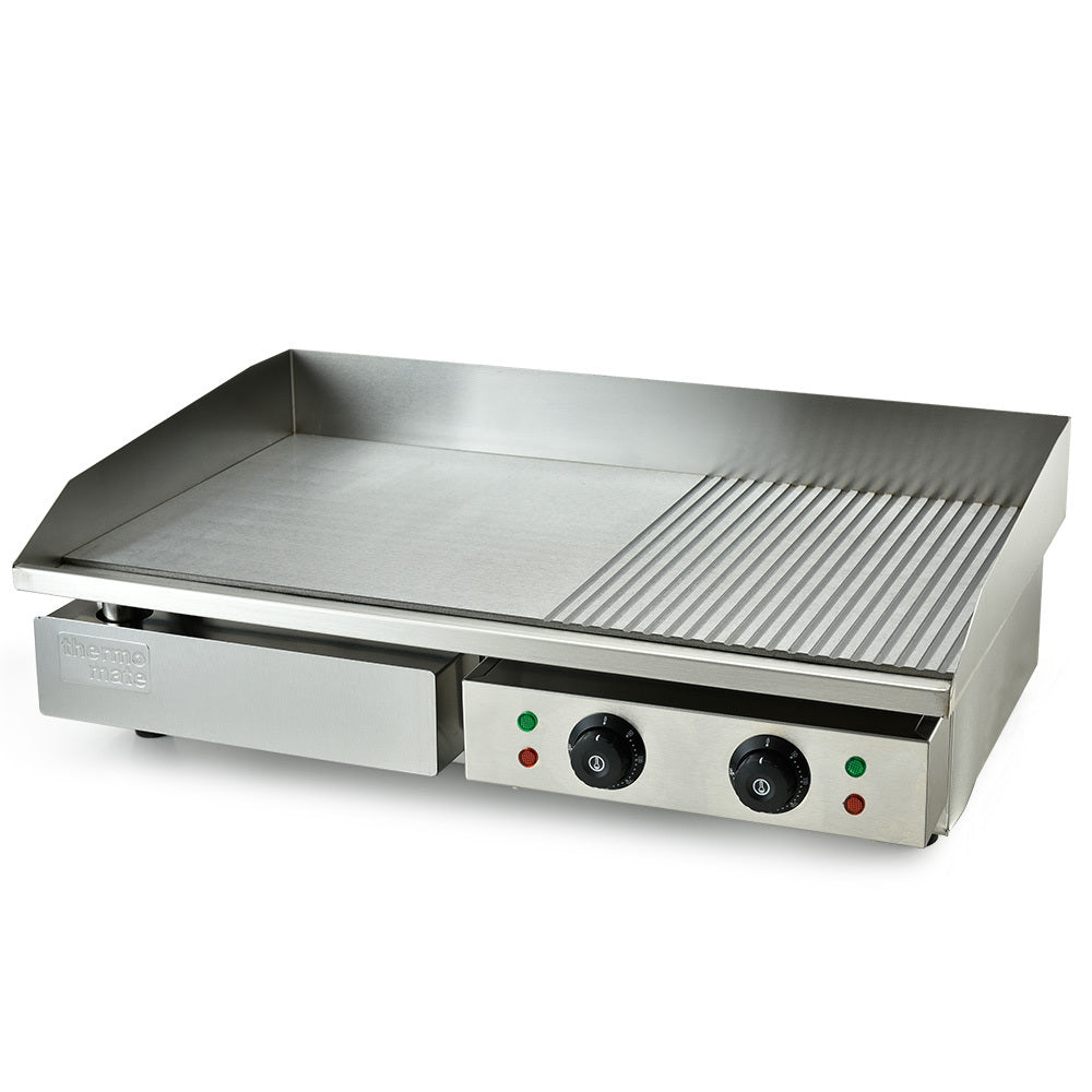 4400W Dual Zone Electric Griddle, Extra Large, Stainless Steel - Thermomate