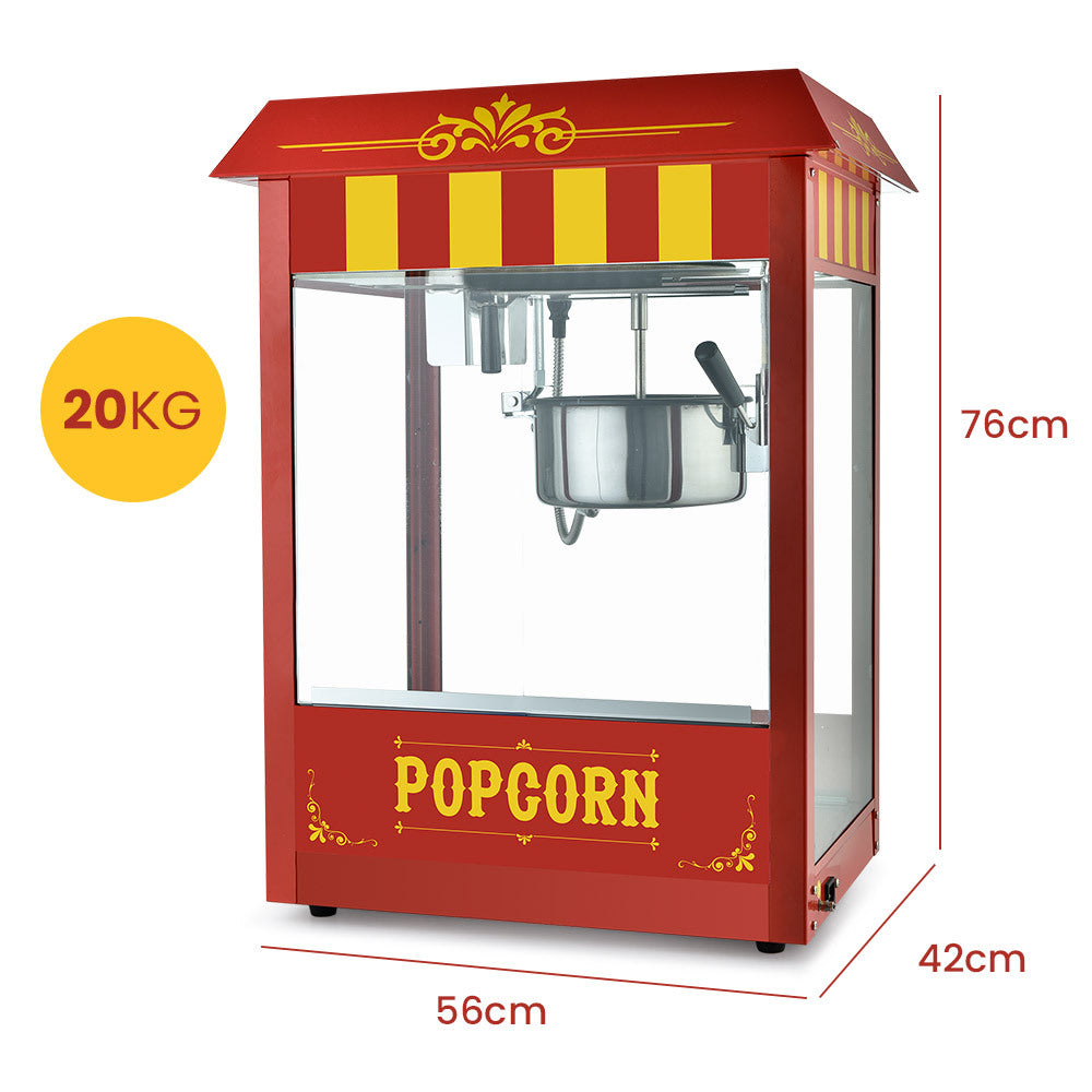 EUROCHEF Commercial Electric Popcorn Maker Machine Pop Corn Popper Cooker