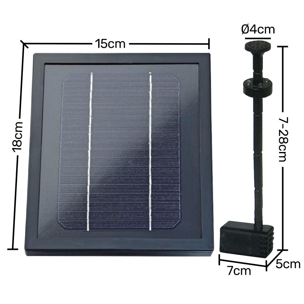 Protege Solar Pond Fountain Pump Remote Control LED Lights